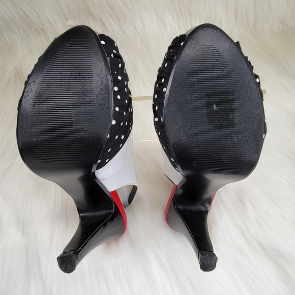 Pin Up Couture Bettie 09 Platform Slingback Peep Toe Heels - Picture 10 of 13